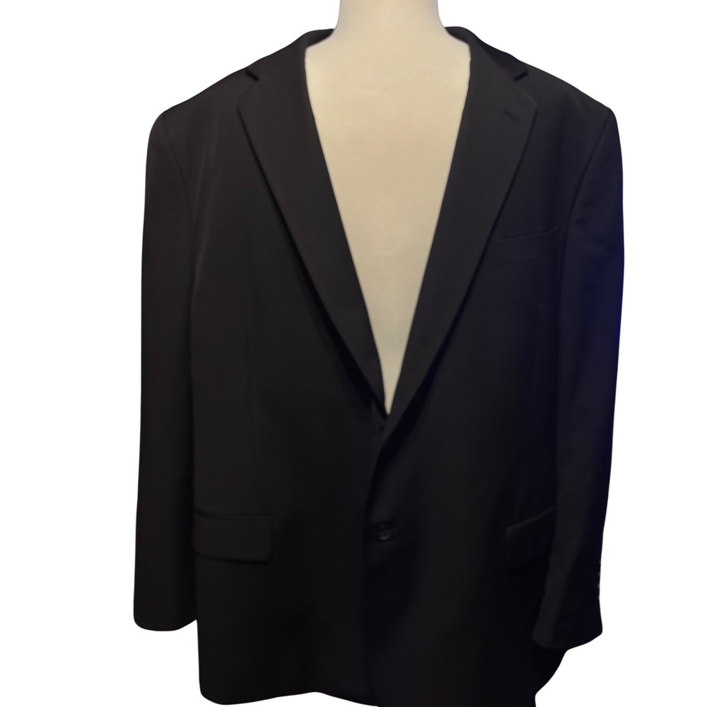Pronto Uomo Platinum Blazer Mens 46R‎ Black Excellent Wool Executive Fit Jacket